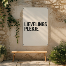 Tuinposter | 80 x 60 CM | Lievelingsplekje