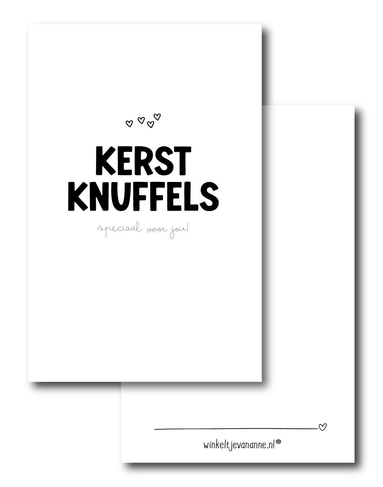 Minikaartje | Kerstknuffels | per 5 stuks