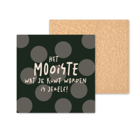 Kleurrijk tegeltje | Mooiste wat je kunt worden | Deep Green | 11 CM