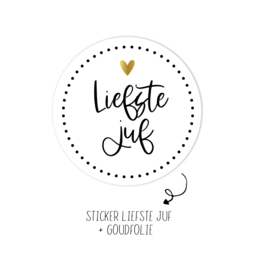 500 stickers | Liefste juf | wit