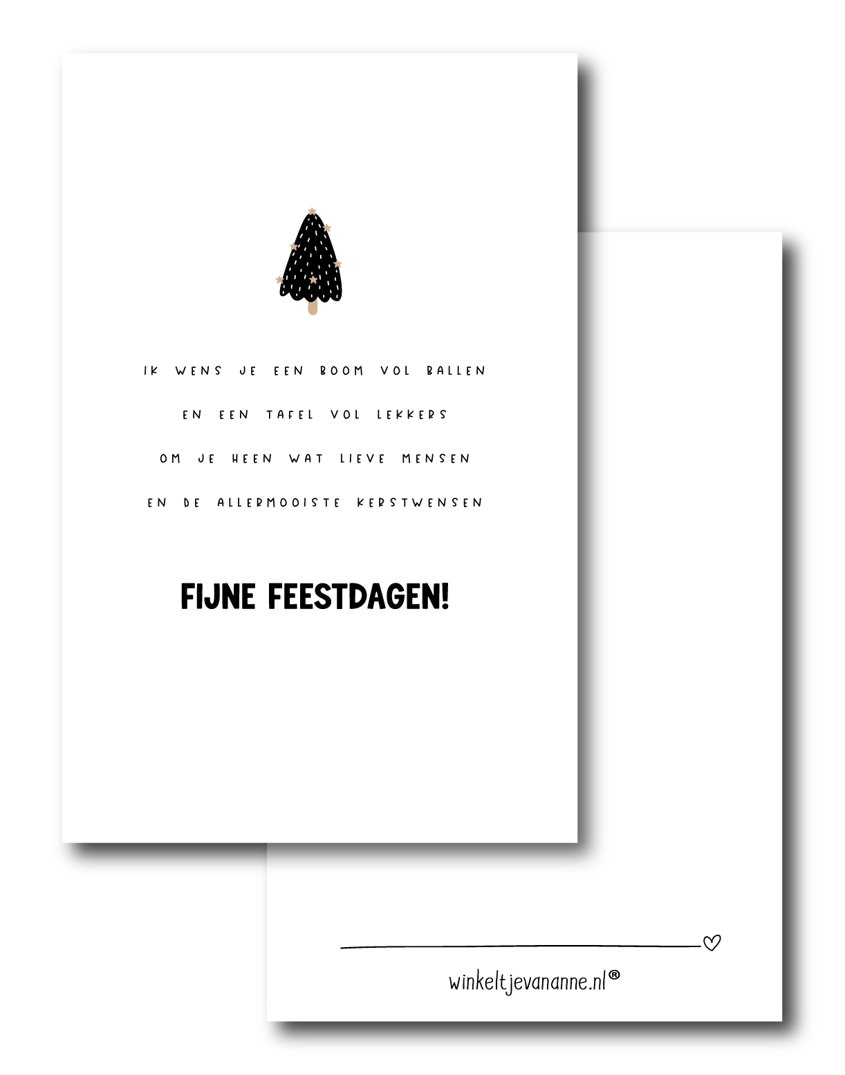 Minikaartje | Kerstgedichtje | per 5 stuks
