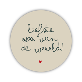 Onderzetter | Liefste opa van de wereld! | Nature Greens | 2 stuks