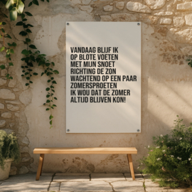 Tuinposter | 80 x 60 CM | Blote voeten