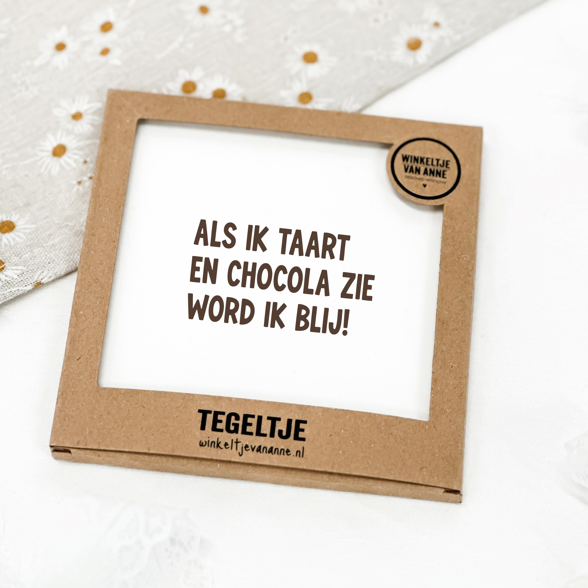 Tegeltje op Forex | In geschenkverpakking | Taart en chocola