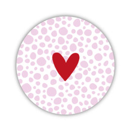 Onderzetter | Hart Dots | Pink | 2 stuks