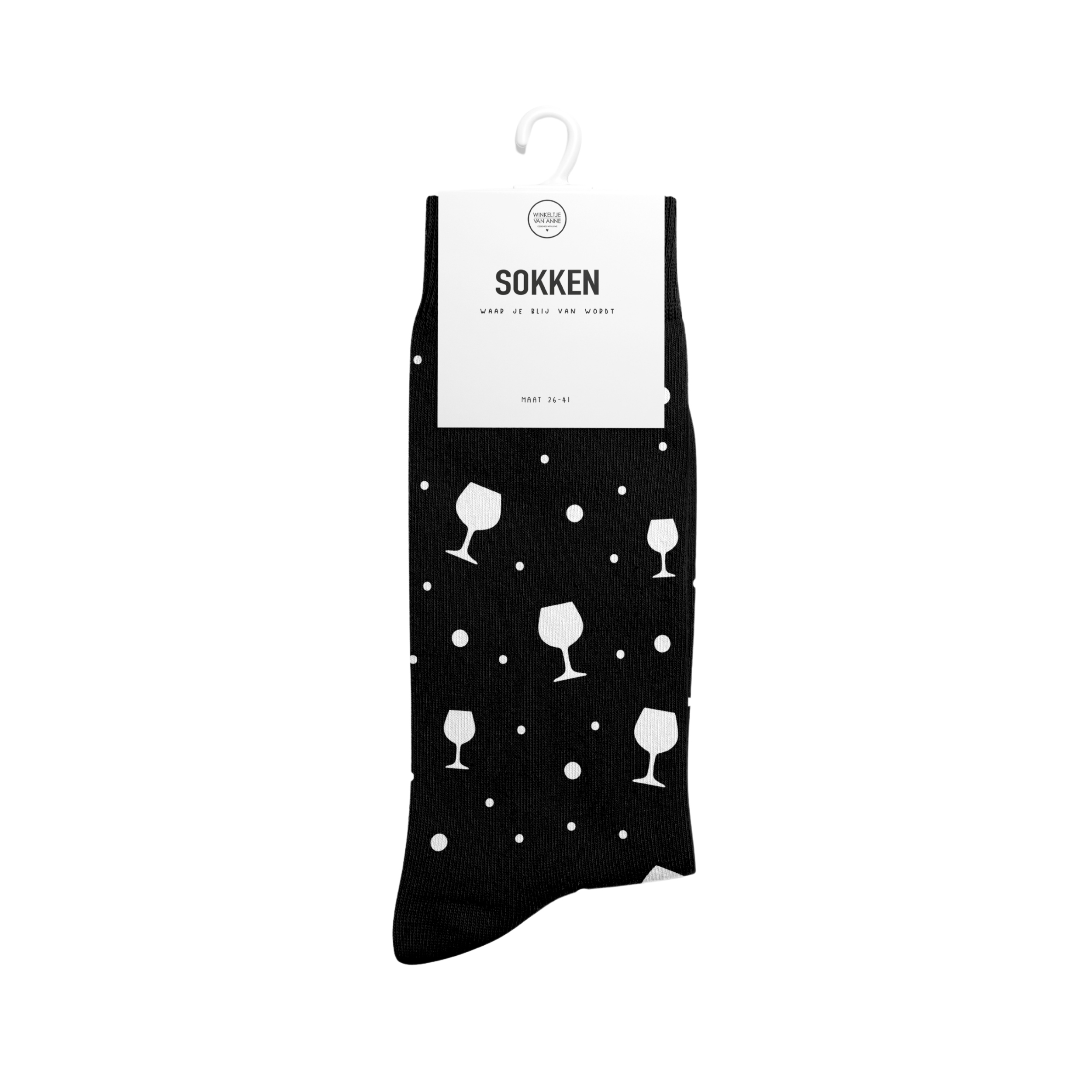 Sokken | Wijnglaasjes | Maat 37-41