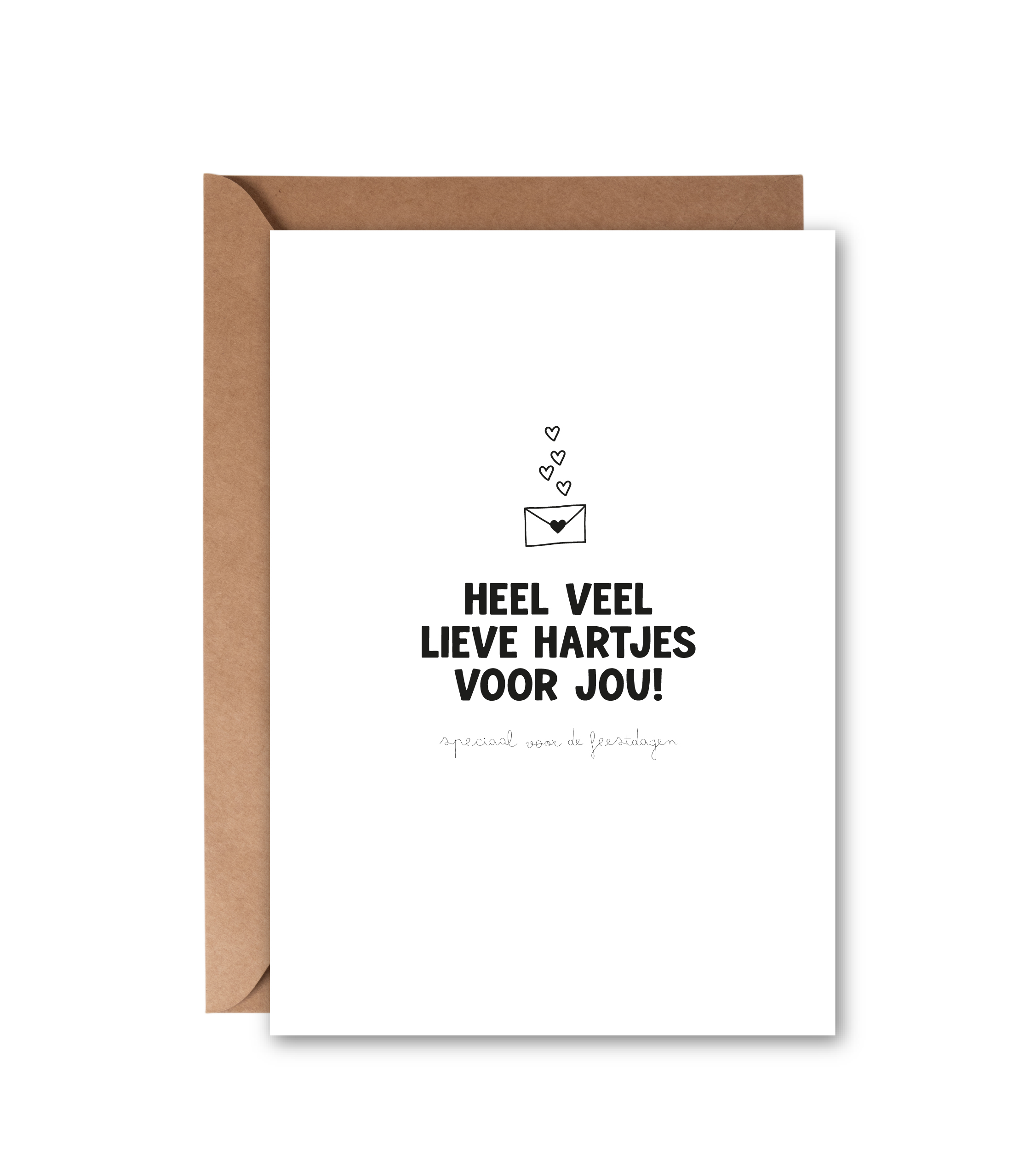 A6 kerstkaart | Hartjes voor de feestdagen