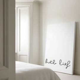 Print op canvas | 2 stuks | Heb lief