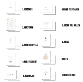 Kerstkaarten | zelf samenstellen | 60 stuks