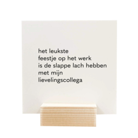 Quote blockie | Leukste feestje op het werk | Wit