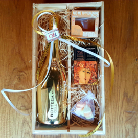 Luxe Prosecco Gold geschenk met Popaball smaakbubbels