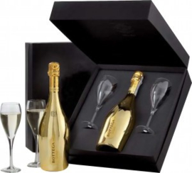 Bottega Prosecco Gold in zwarte geschenkendoos
