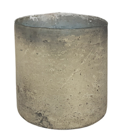 Glazen vaas - Cilinder- ø 14,7 cm - Oud Zilver