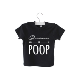 Shirt // Queen of Poop - Zwart