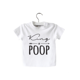 Shirt // King of Poop - Wit