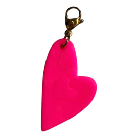 2 Love It Hartjes Relief - bedel - polymeerklei met patroon