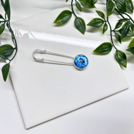 Sjaalspeld Bloem Blue