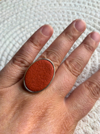 Ring Rusty | roestbruin | zilver