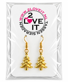 Winter Magic - oorbellen set - goud met strass