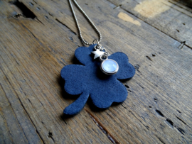 Ketting Klaver Dark Denim