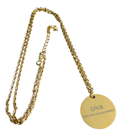 Ketting DNR - do not resuscitate RVS 70 cm