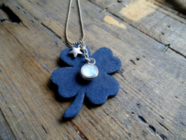 Ketting Klaver Dark Denim