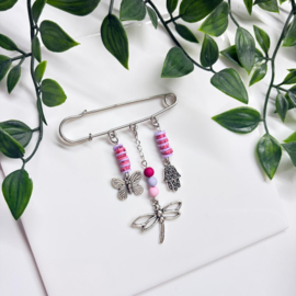 Mystic Lavender - vestsluiting - zilver met paars en roze katsuki