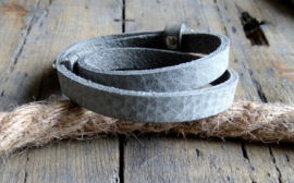 Cuoio armband Natural Grey