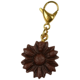 2 Love It Dark Flower  - bedel - polymeerklei met textuur