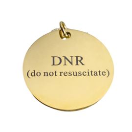 Hanger/penning DNR (do not resuscitate)