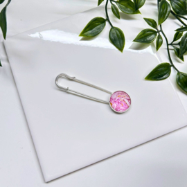 Sjaalspeld Marble Fuchsia
