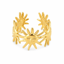 Zon goud - ring - stainless steel
