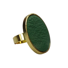 Ring Olijf | groen | goud