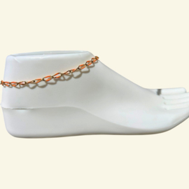 2 Love It Sunset Twist - enkelbandje - goud met oranje