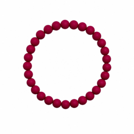 BASIC Fuchsia - armbandje - acryl op elastiek
