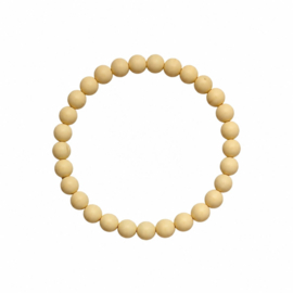 BASIC Roomwit - armbandje - acryl op elastiek