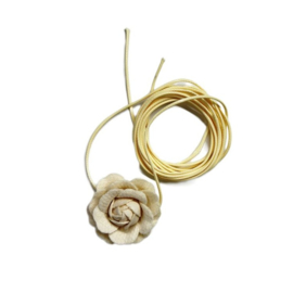 Choker dames vanille wit bloem - polyester