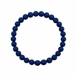 BASIC Kobalt blauw - armbandje - acryl op elastiek