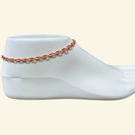 2 Love It Crimson Twist - enkelbandje - goud met rood