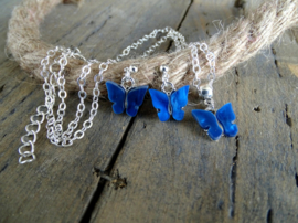 Sieradenset Vlinder Blauw