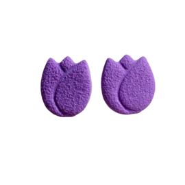 Oorbellen Tulp | paars-lila