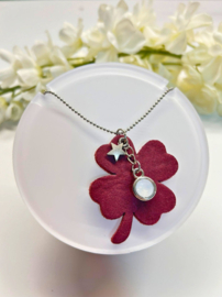 Ketting Klaver Aubergine