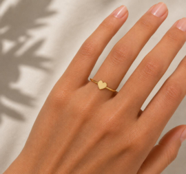 Hart goud - ring - stainless steel