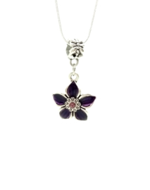 Ketting Flower Paars