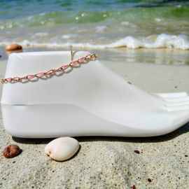 2 Love It Rose Twist - enkelbandje - goud met roze