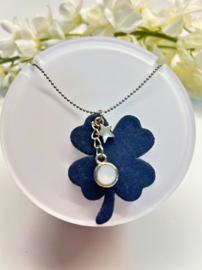 Ketting Klaver Dark Denim