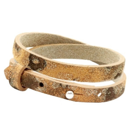 Cuoio armband Amber Brown Panther