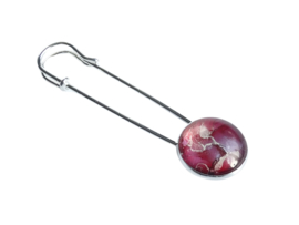 Sjaalspeld Marble Rosa