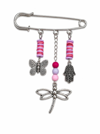 Mystic Lavender - vestsluiting - zilver met paars en roze katsuki