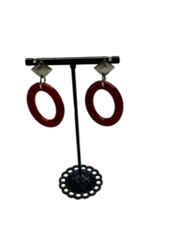 Oorbellen LunaLoops Burgundy